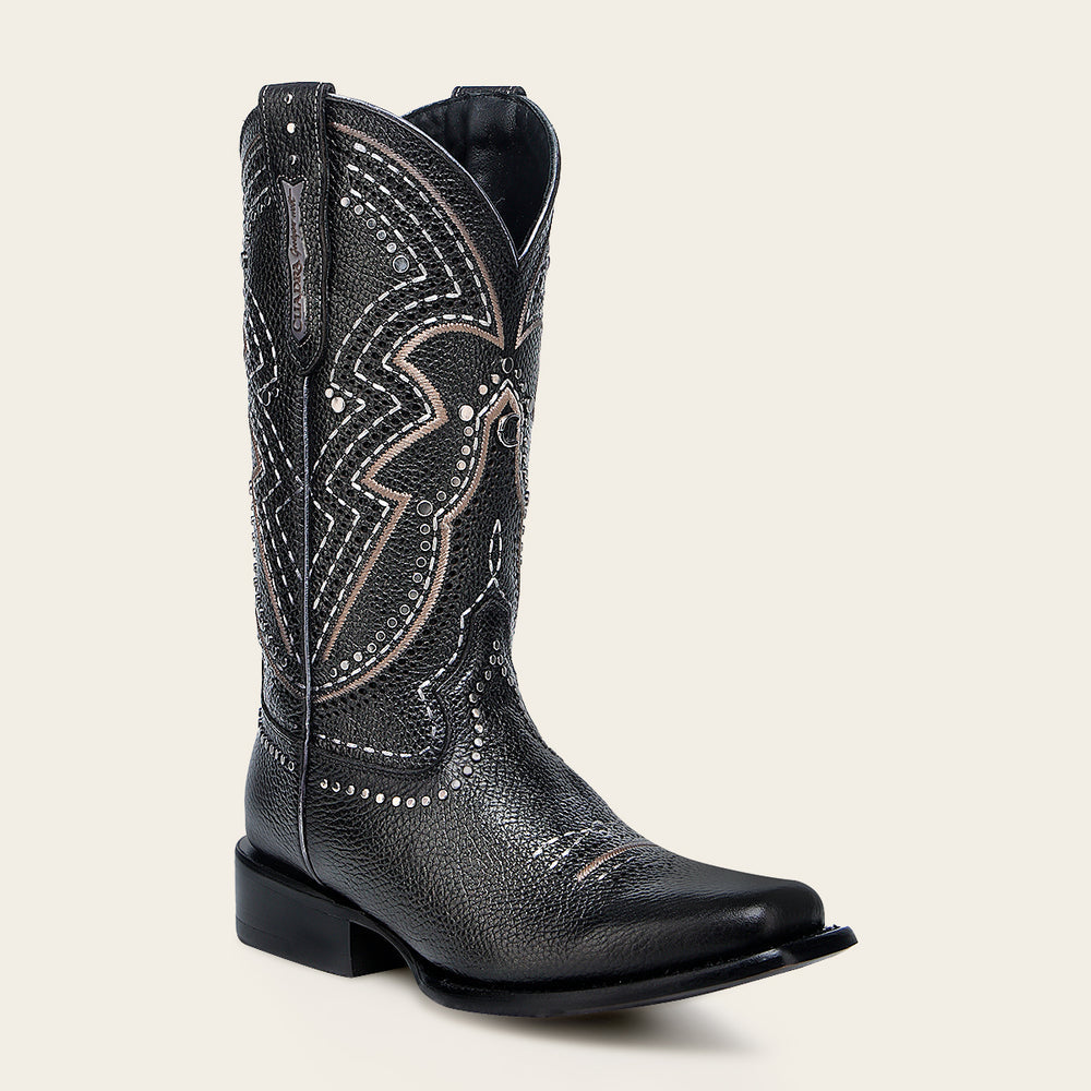Cuadra Women's Laser & Embroidery Square Toe CU991 - Dubai Gold