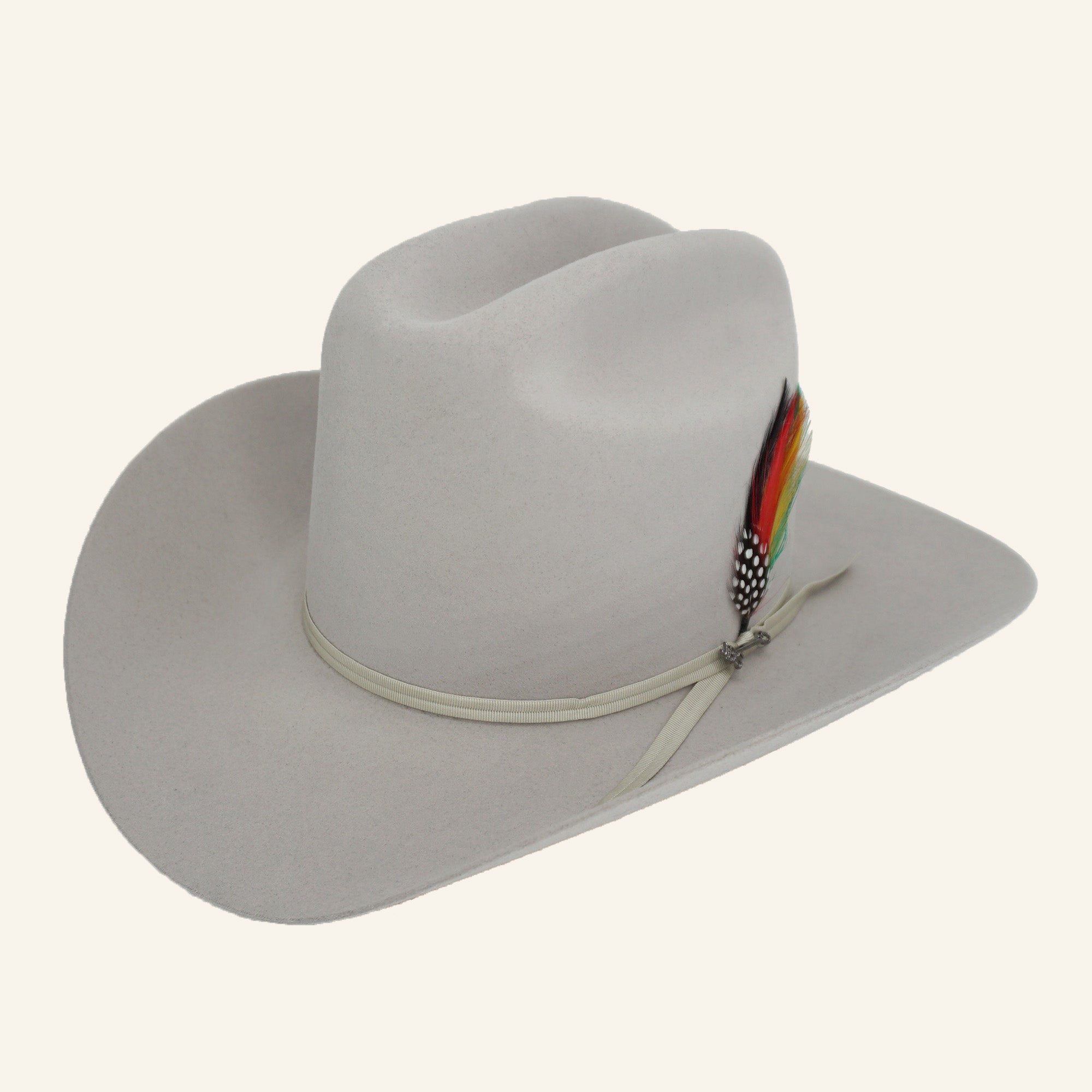 Stetson 6x Rancher Felt Hat  3 1/2" Brim - Silver Grey