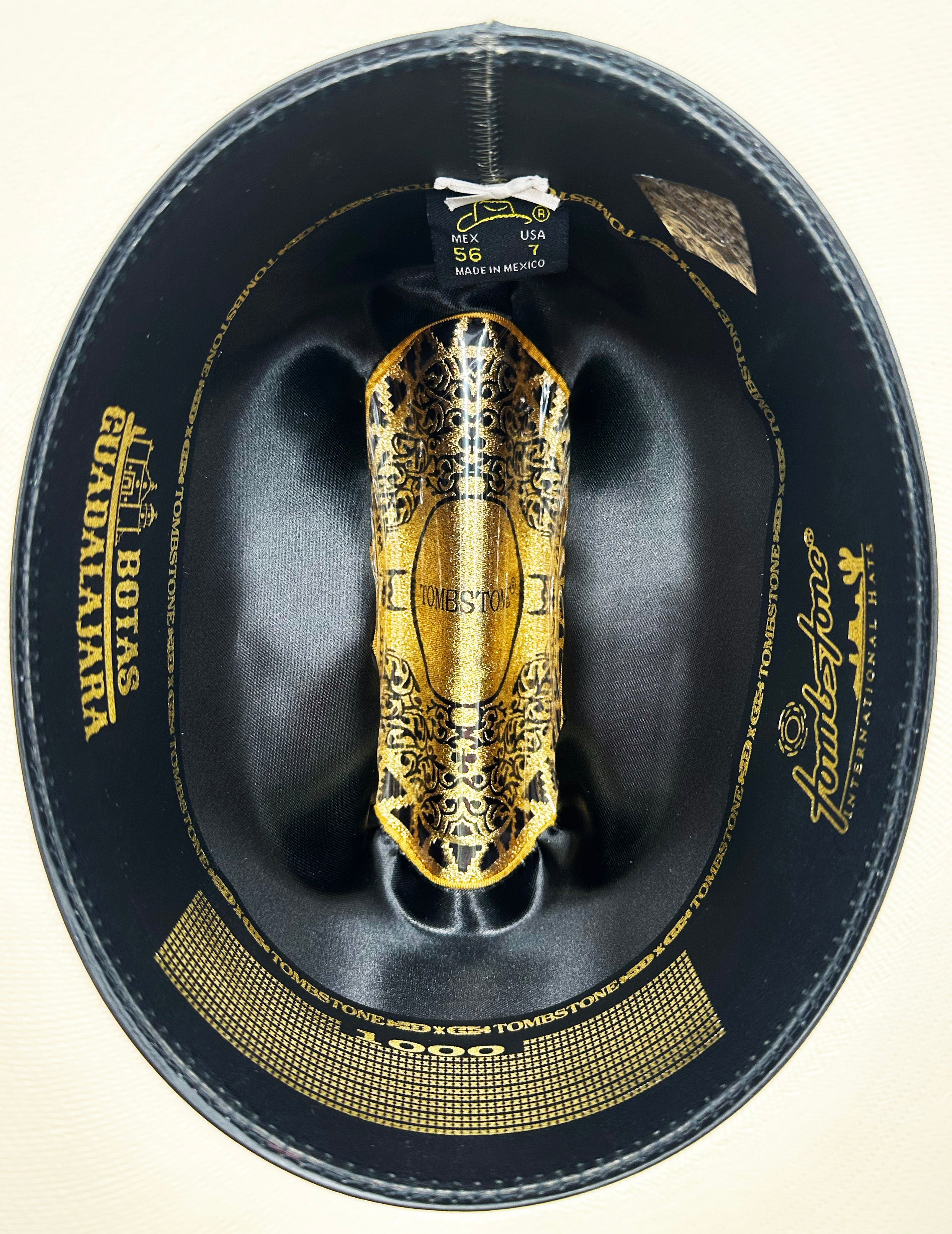 Sombrero Tombstone 1,000x Johnson (Copa Alta) 3 3/4" Brim