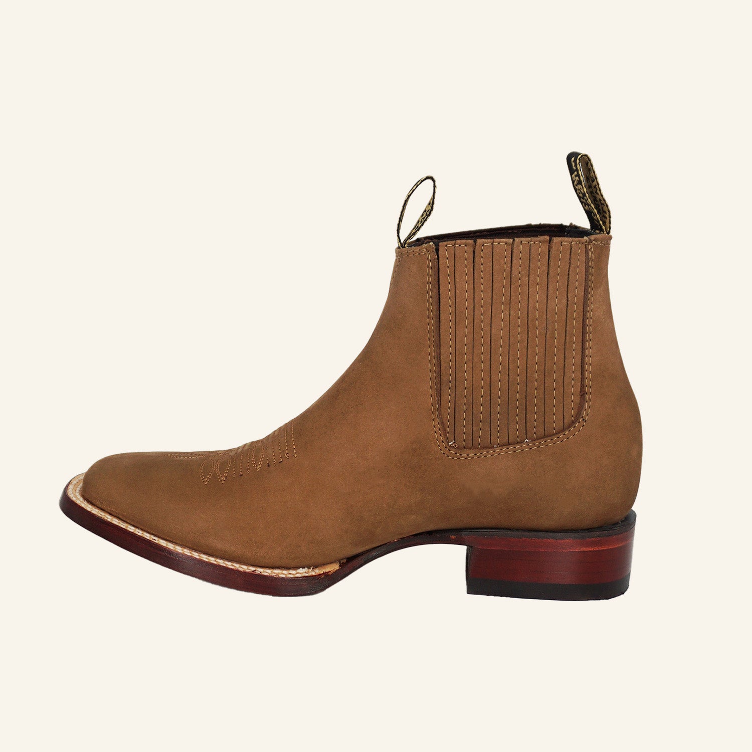 Wild West Boots Men's Wide Square Toe 82BM6361 Nobuck - Taupe