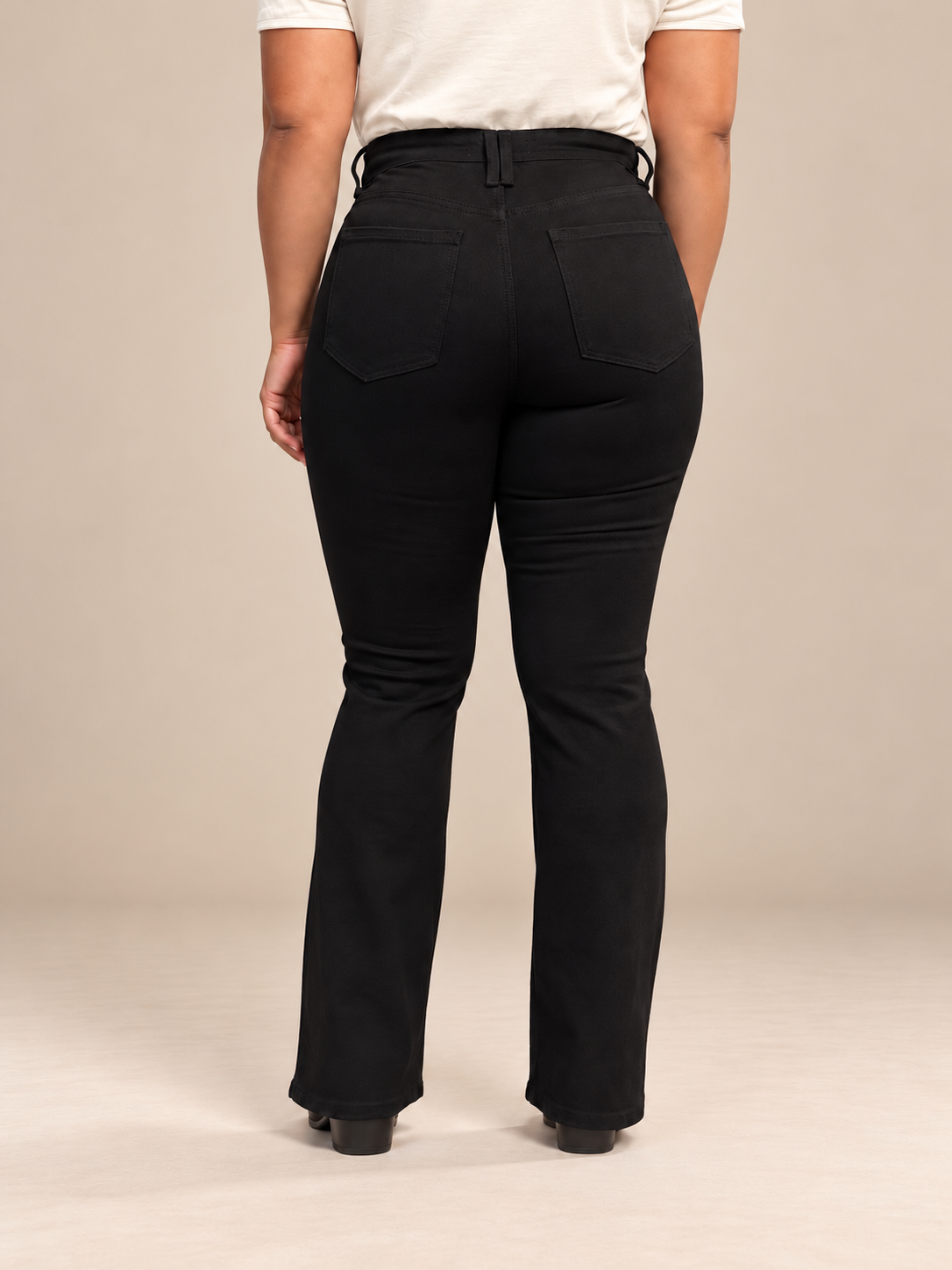 Women's High Rise Bootcut Jean TB2006B - Black