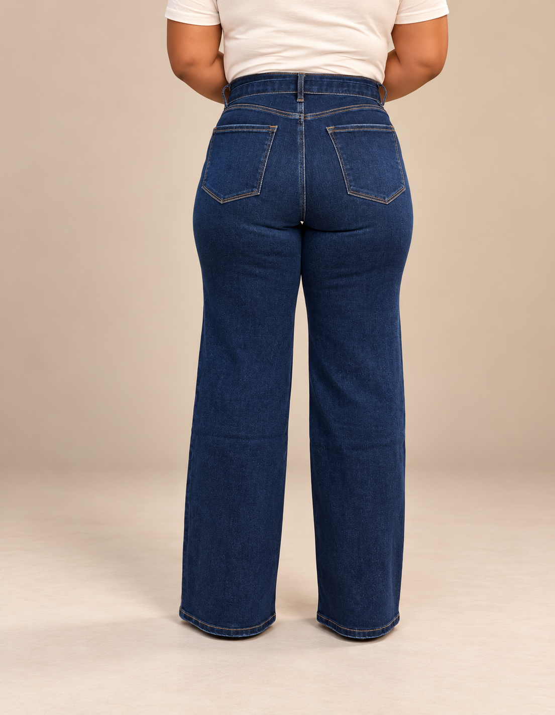 Women's High Rise Wide Leg Jean TB2015D - Dark Wash