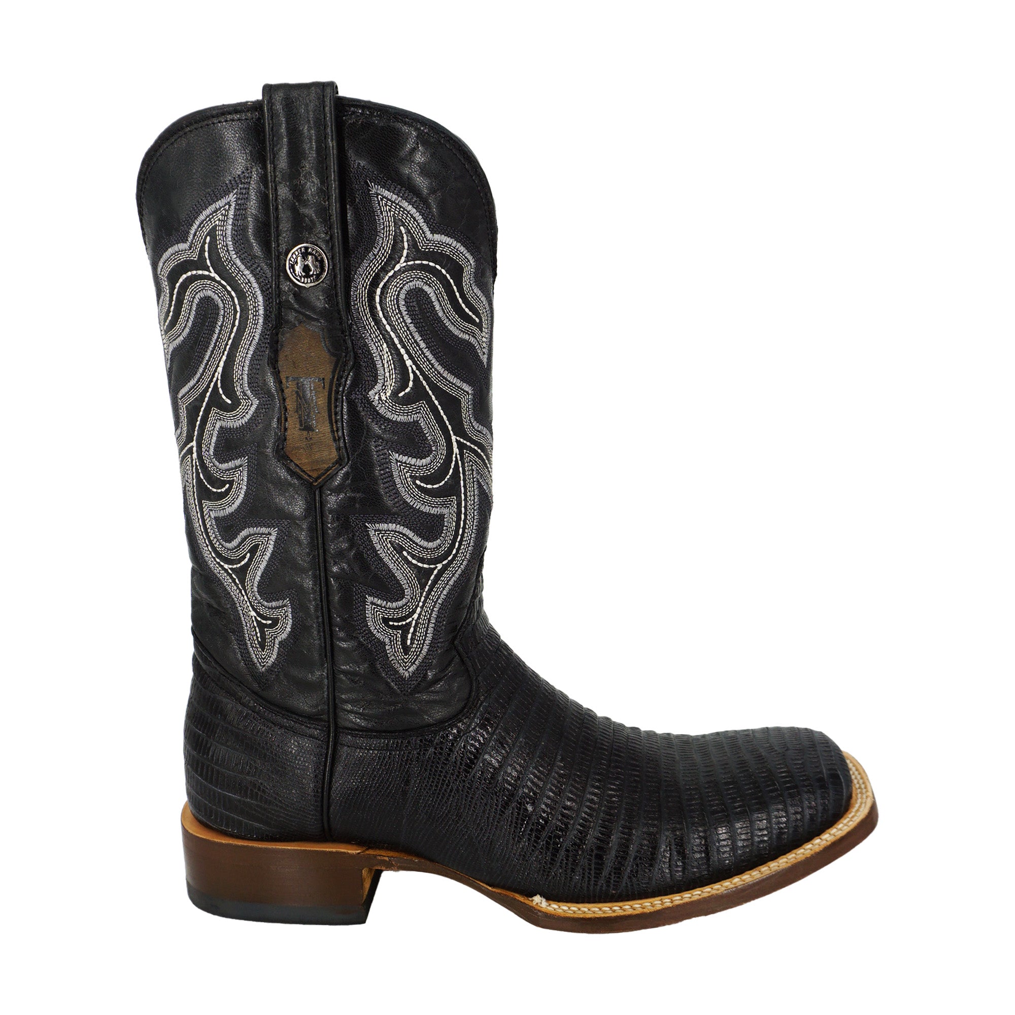 Tanner Mark Lizard Print Boot TM200968 - Black Fango Top