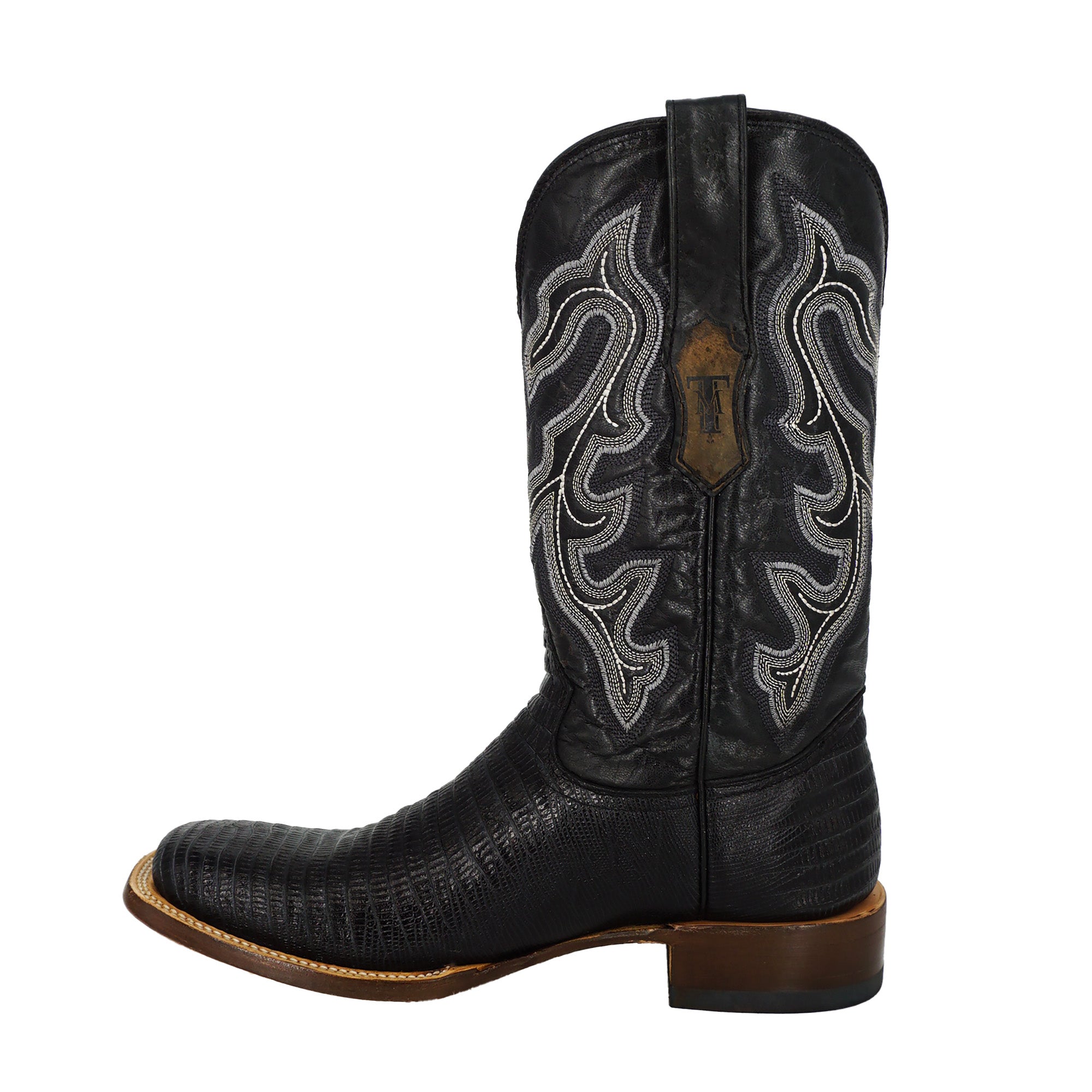 Tanner Mark Lizard Print Boot TM200968 - Black Fango Top