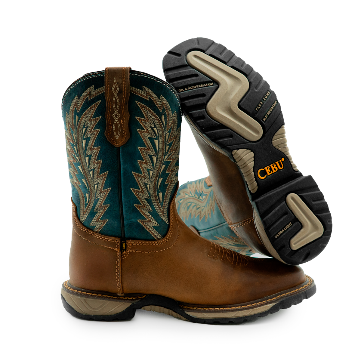 Cebu Square Toe Work Boot Tundra - Roble Tan