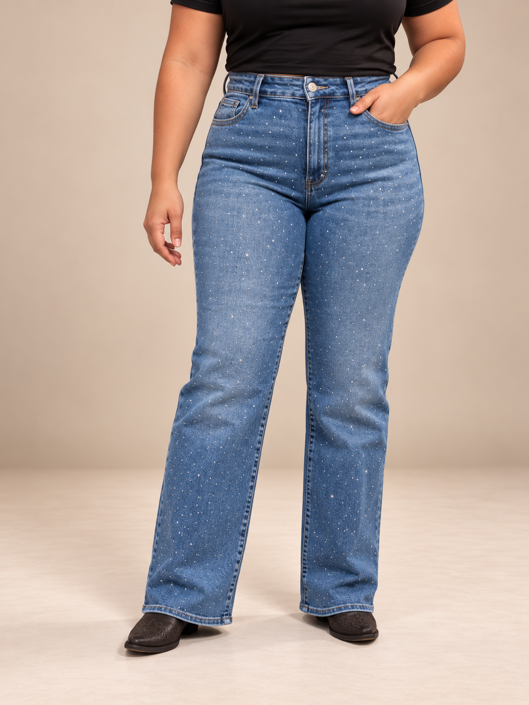 Women's High Rise Classic Straight Jean TZ1033 - Light Wash