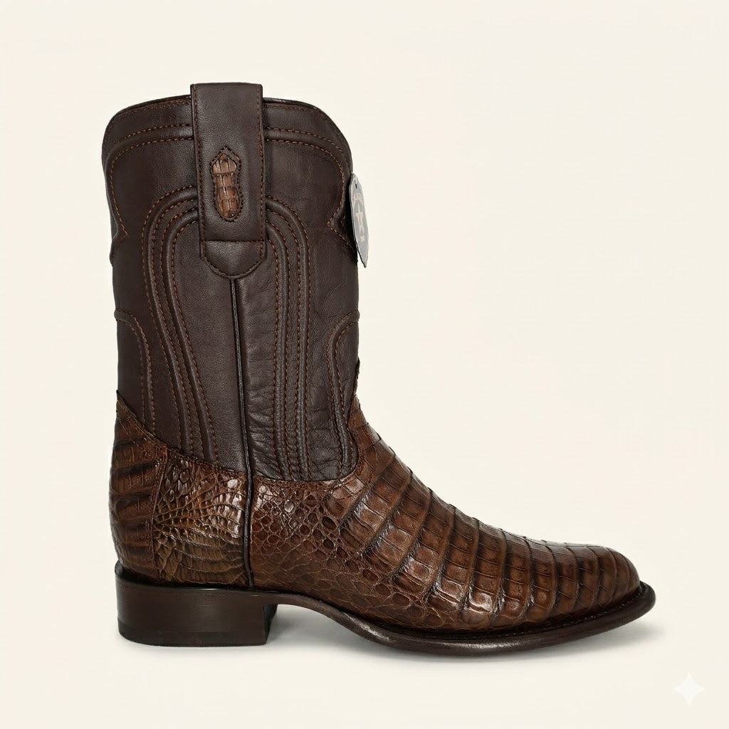 Los Altos Boots Roper Caiman Belly 69Z8207 - Brown