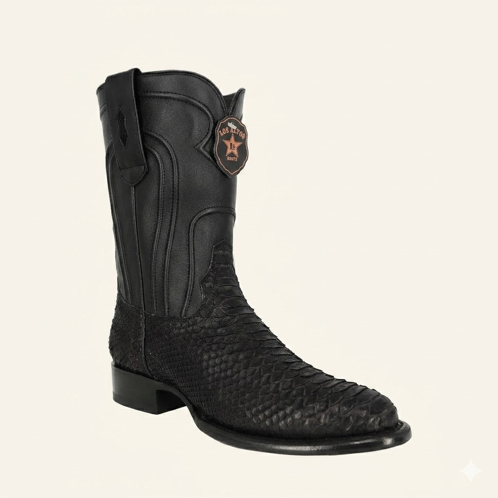 Los Altos Boots Roper Python 69N5705 - Nobuck Black