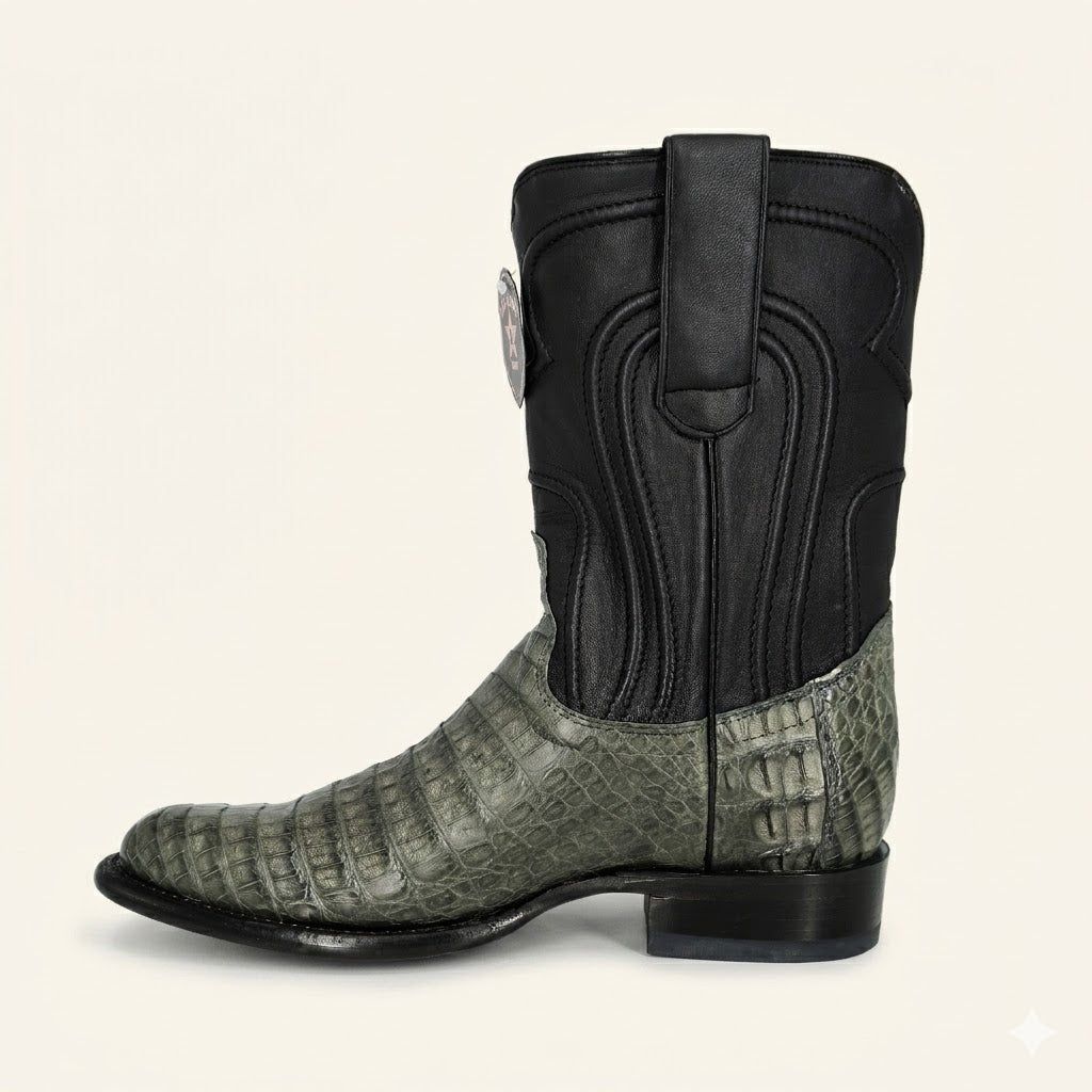 Los Altos Boots Roper Caiman Belly 698209 - Gray