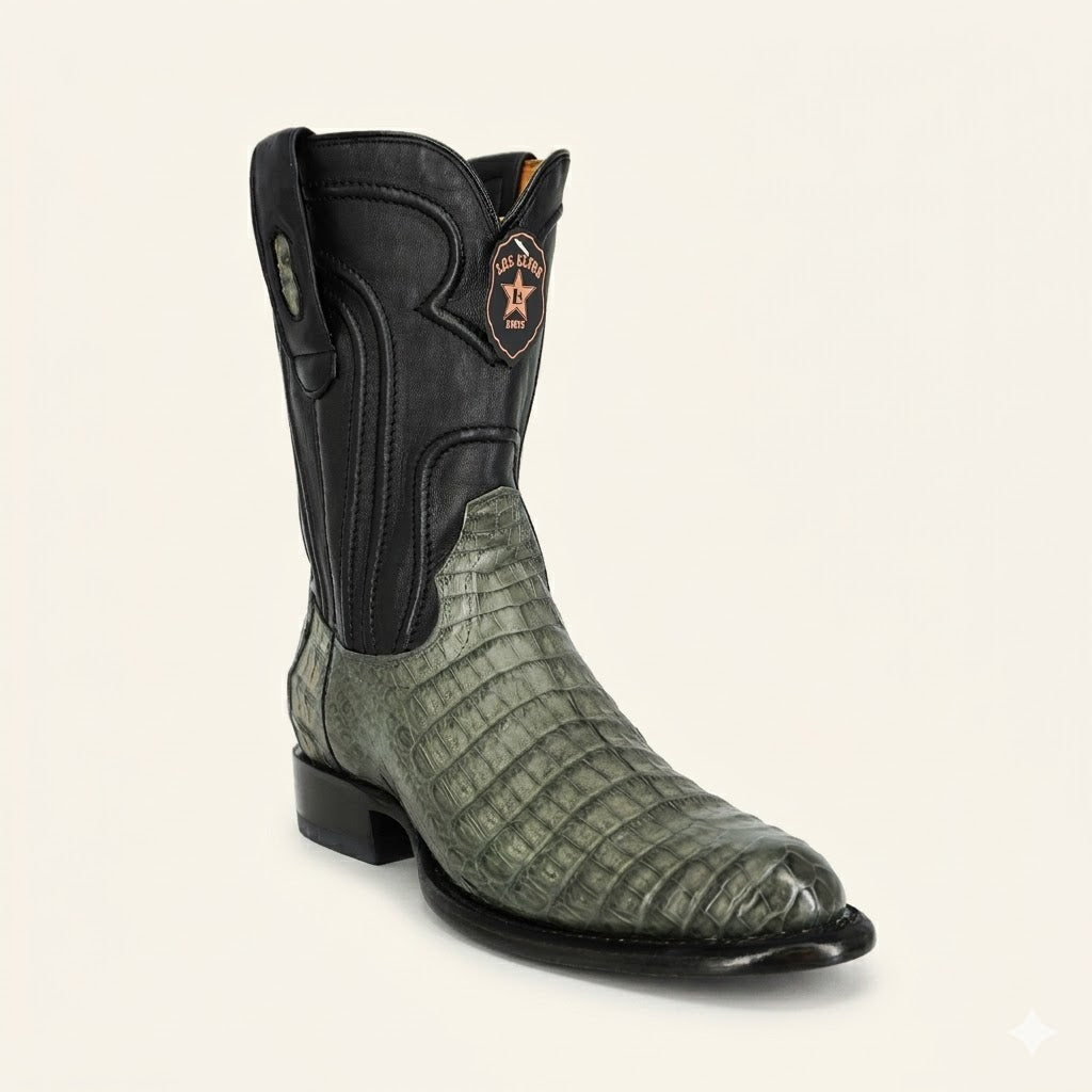 Los Altos Boots Roper Caiman Belly 698209 - Gray