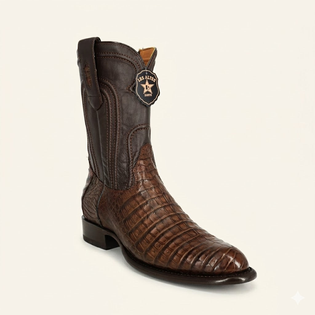 Los Altos Boots Roper Caiman Belly 69Z8207 - Brown