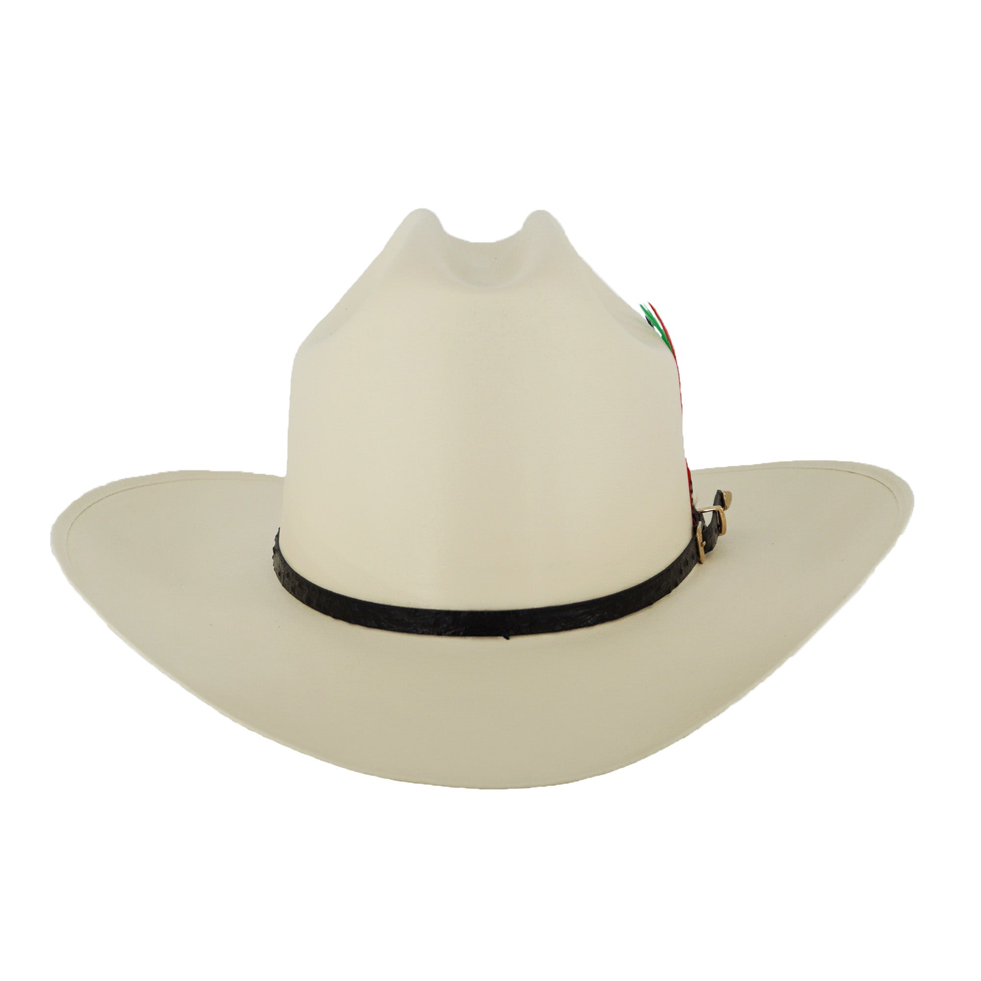 White Diamond 100x San Judas Tall Crown Staw Hat  3 1/2" Brim