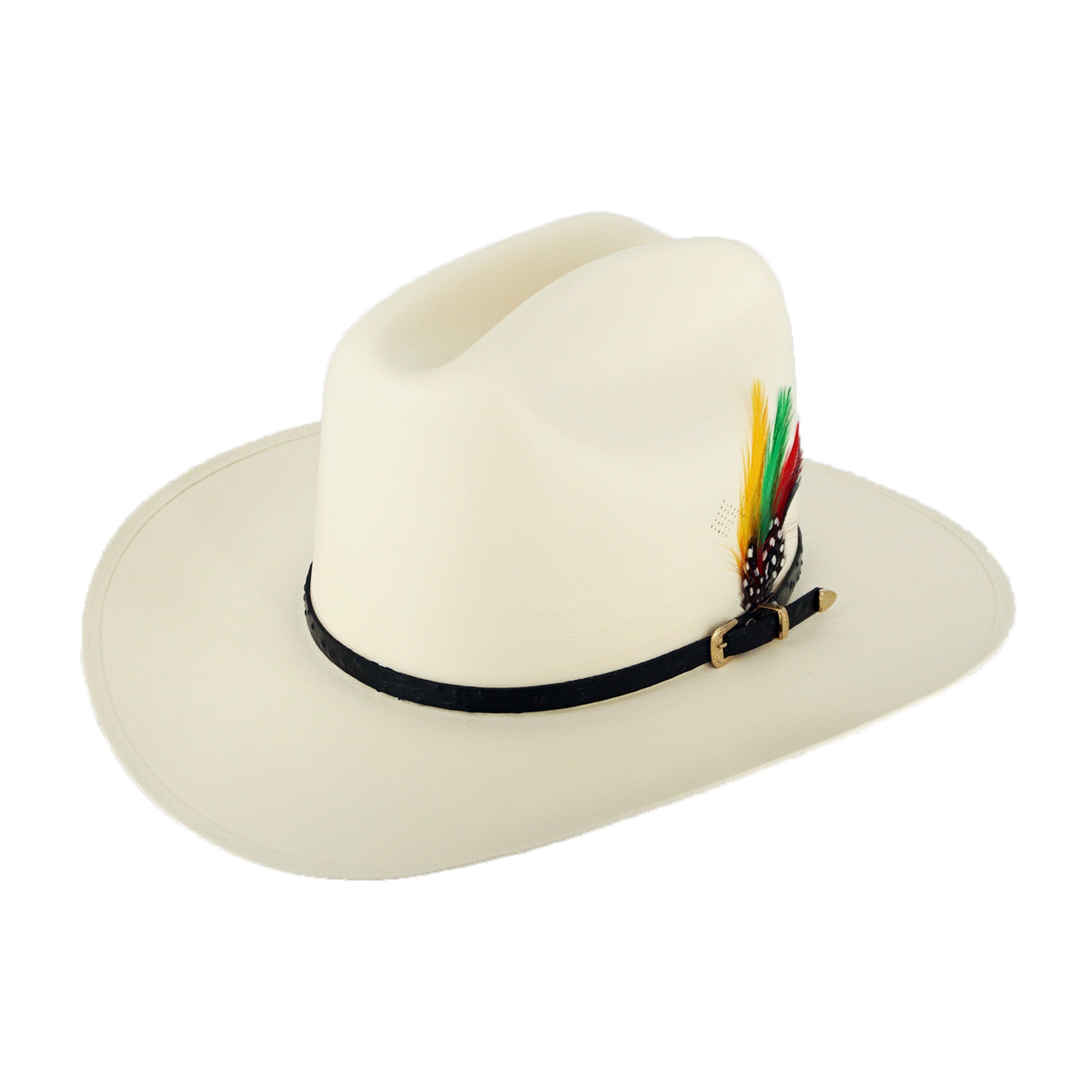 White Diamond 100x San Judas Staw Hat  3" Brim