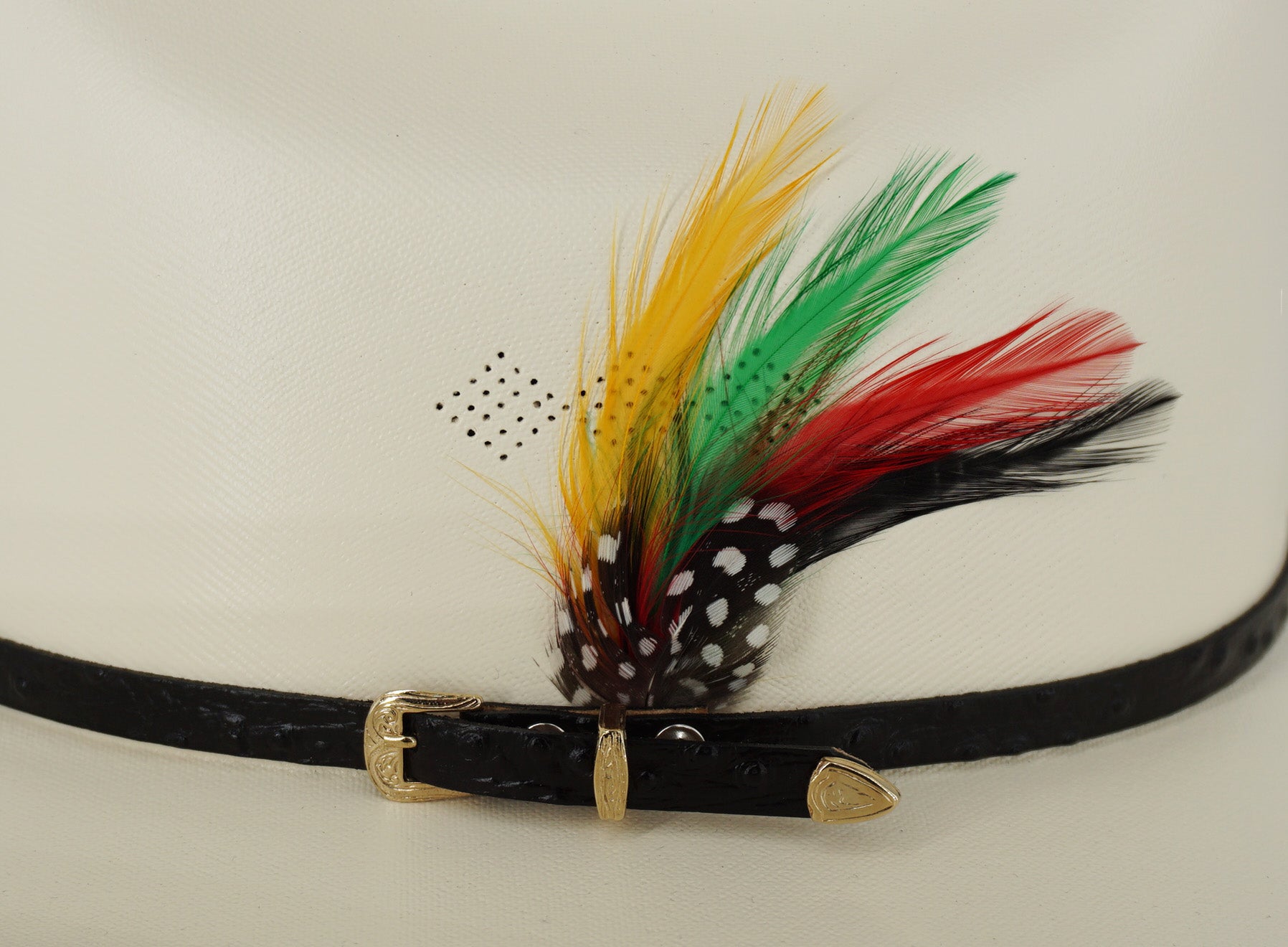 White Diamond 100x San Judas Staw Hat  3" Brim