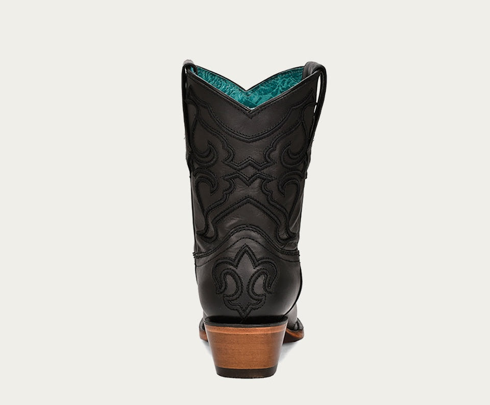 Corral Women's Black Embroidery Ankle Boot Z5111