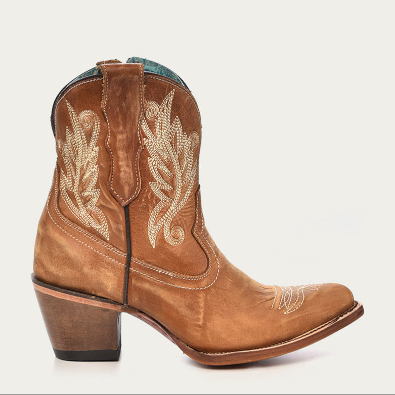 Corral Women's Embroidery Ankle Boot A4218 - Tan