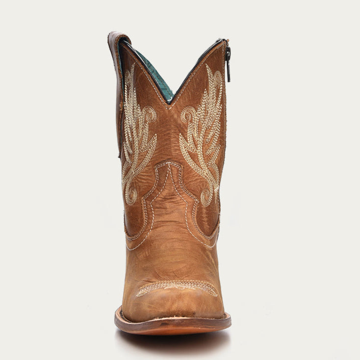 Corral Women's Embroidery Ankle Boot A4218 - Tan