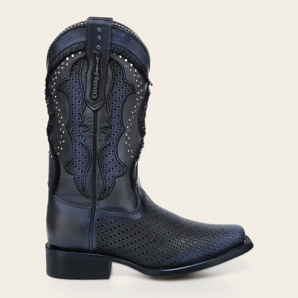 Cuadra Women's Laser & Embroidery Square Toe CU996 - Gris Oxford