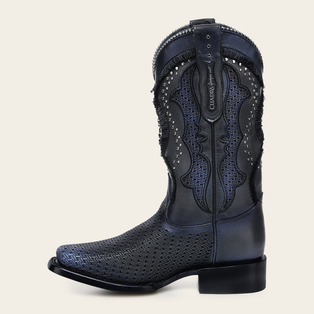 Cuadra Women's Laser & Embroidery Square Toe CU996 - Gris Oxford