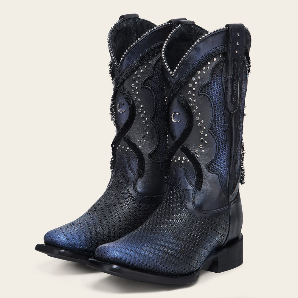 Cuadra Women's Laser & Embroidery Square Toe CU996 - Gris Oxford