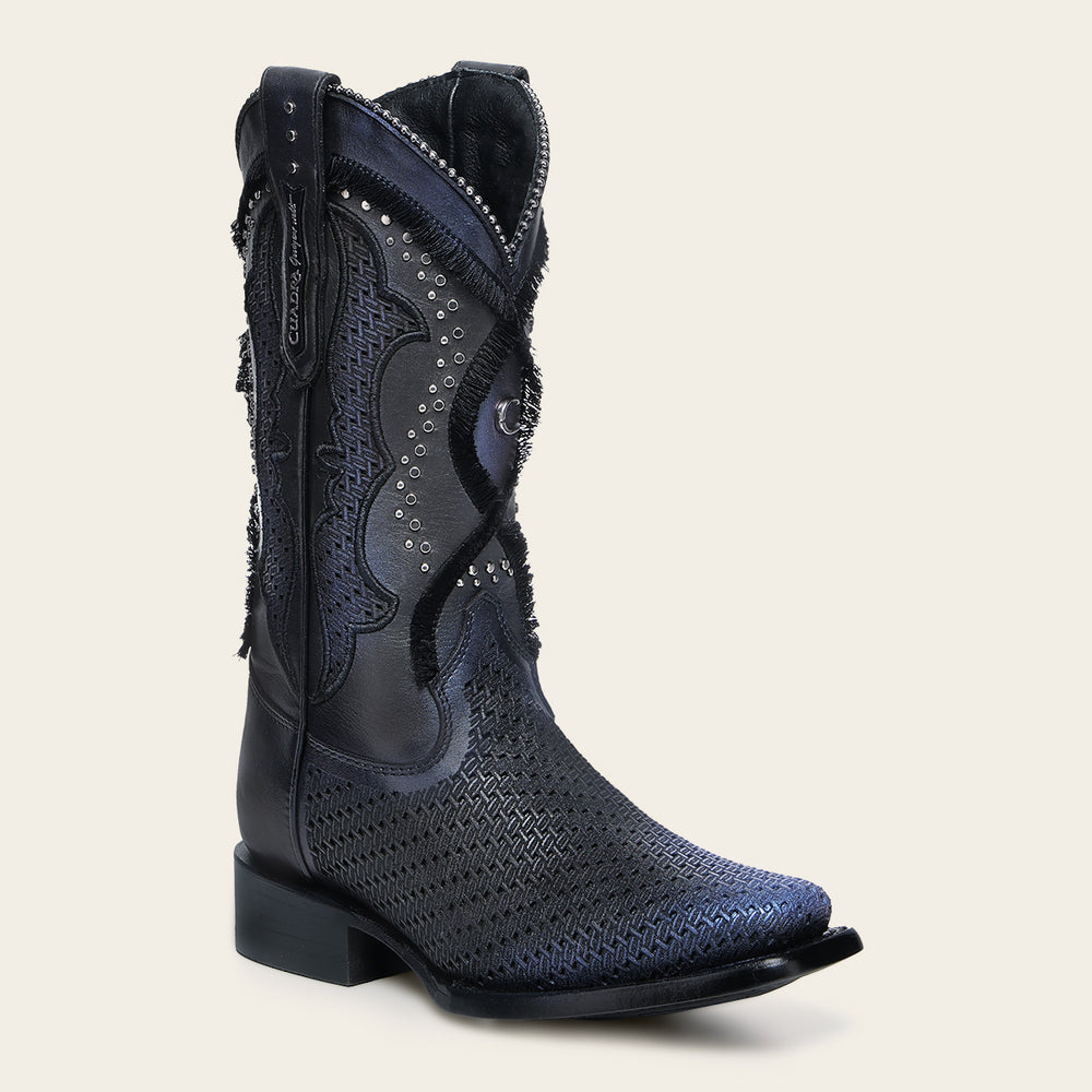 Cuadra Women's Laser & Embroidery Square Toe CU996 - Gris Oxford