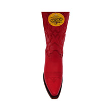 Cargar imagen en el visor de la galería, Corral Women&#39;s Snip Toe Boots Z5073 Stitch Pattern &amp; Inlay Pullstraps - Red
