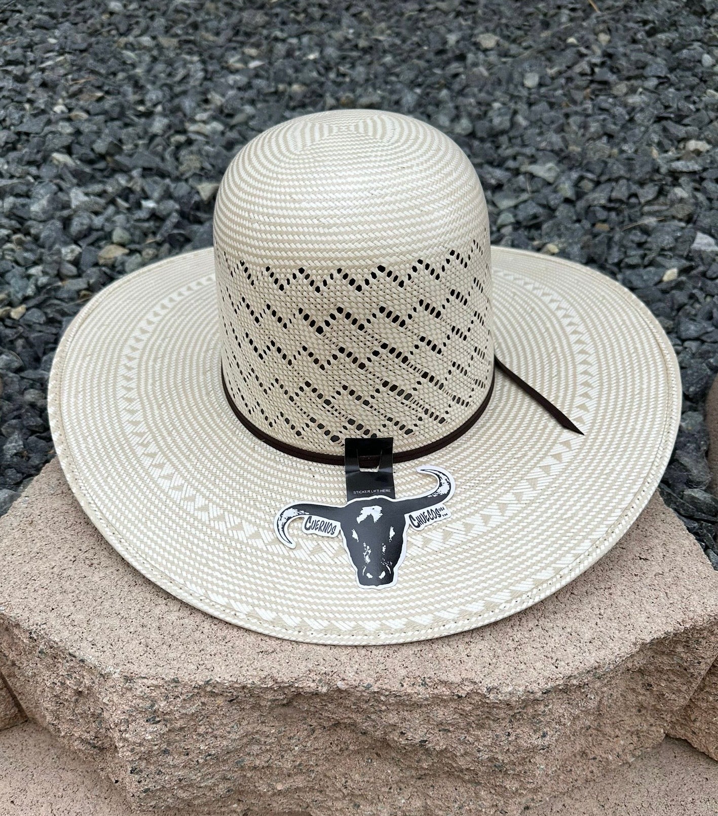 Cuernos Chuecos 100x Mountain Peak Open Crown Straw Hat