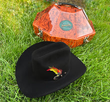 Load image into Gallery viewer, Tombstone 1,000x &quot;El Patron&quot; Beaver Fur Felt Hat (Hat Carrier Included) - Black
