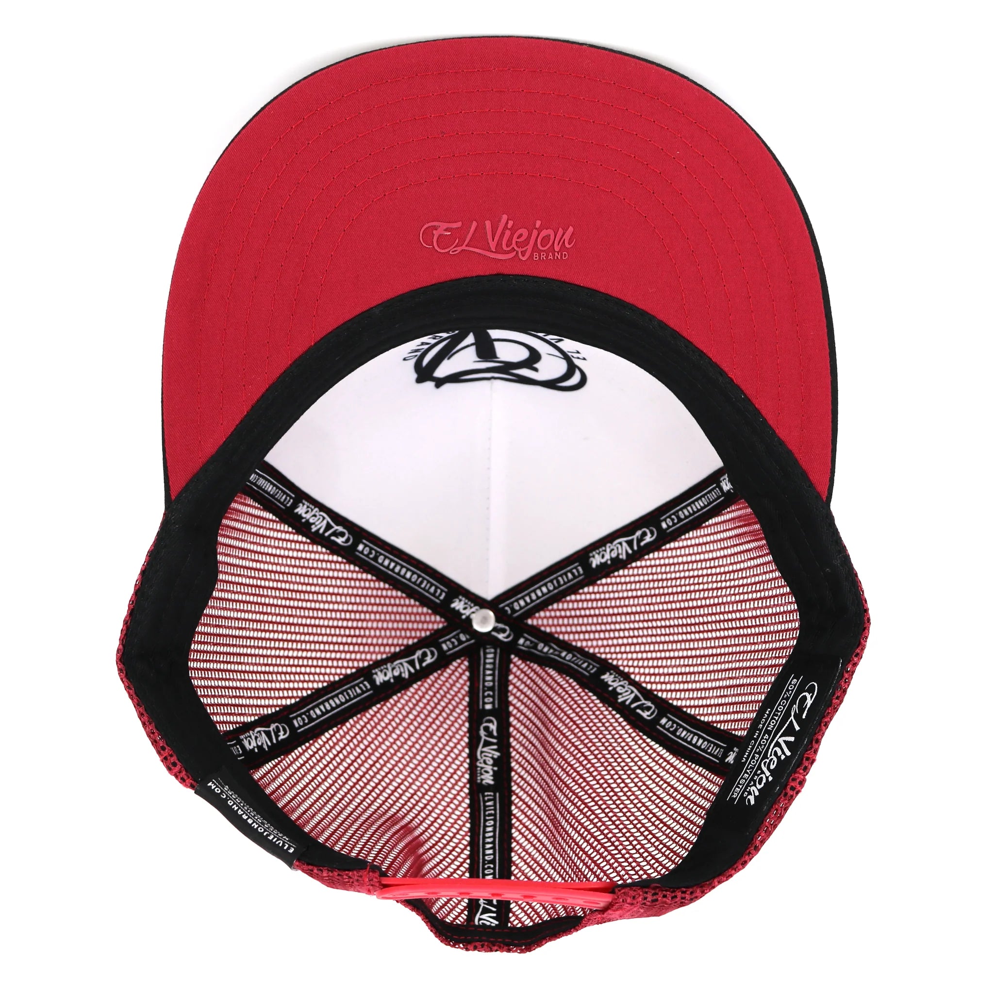 El Viejon Brand Pluma Maroon Flat Visor Hat