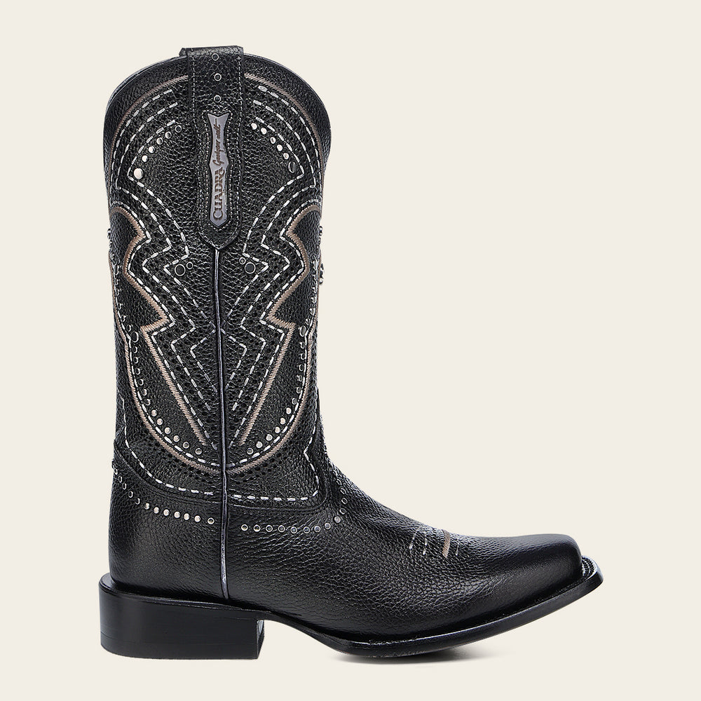 Cuadra Women's Laser & Embroidery Square Toe CU991 - Dubai Gold