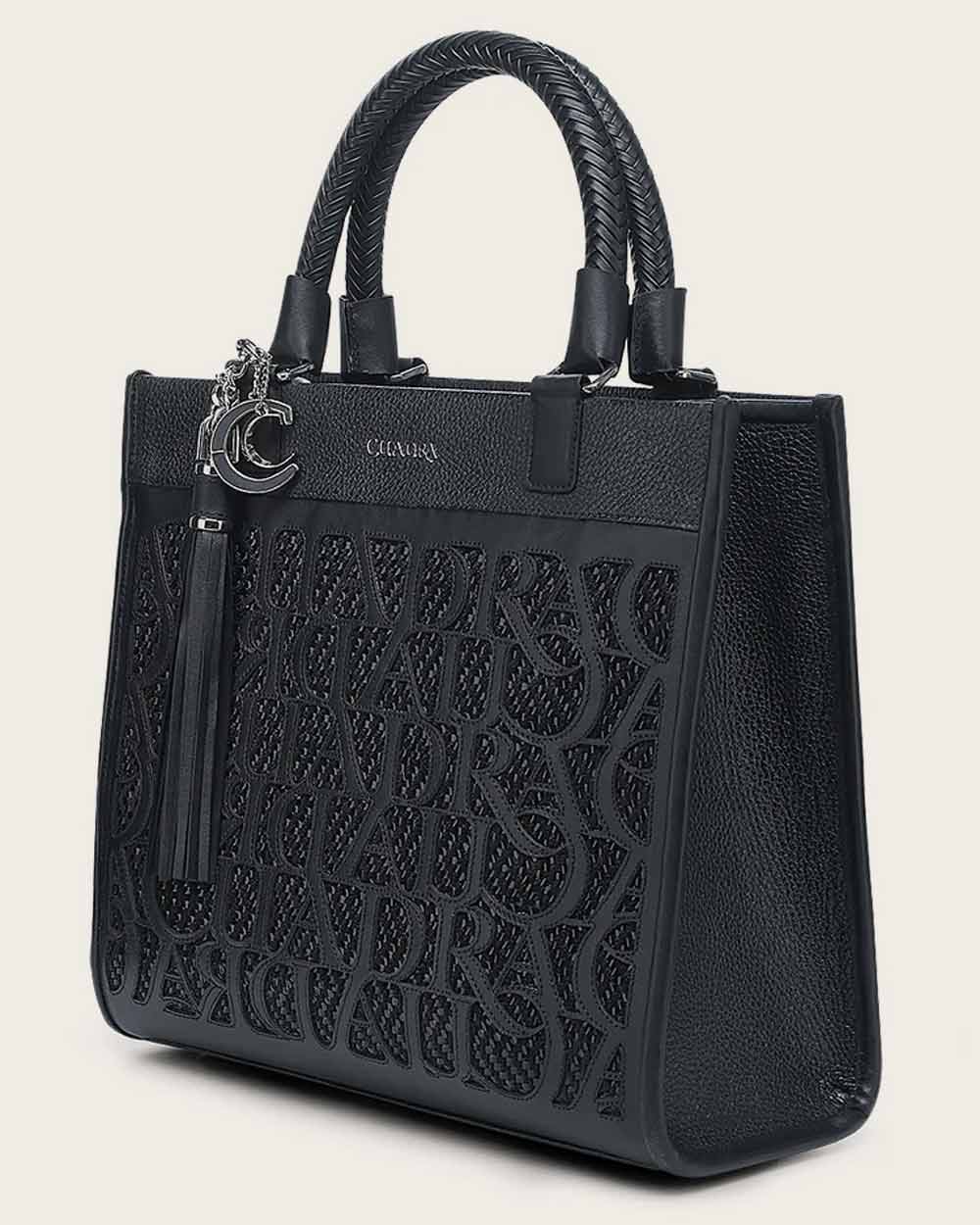 Cuadra Women's Black Laser Handbag DU686
