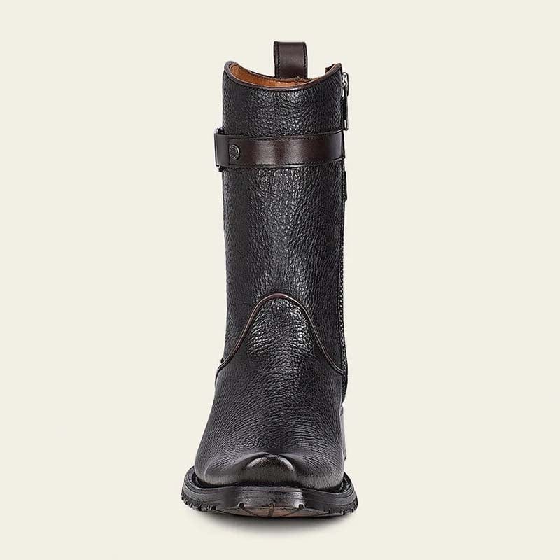 Cuadra Men's Laser & Embroidery Narrow Square Toe CU630 - Black