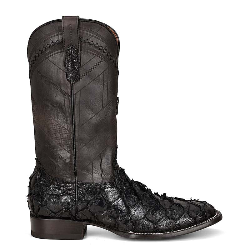 Men's Cuadra Pirarucu Fish Wide Square Toe CU787 - Black