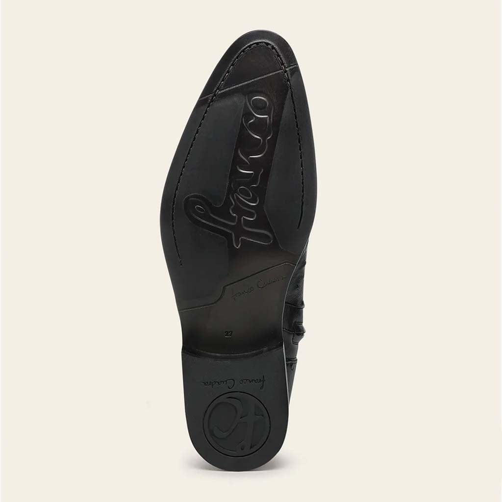 Franco Cuadra Collection Ostrich Short Boot FF212 - Black