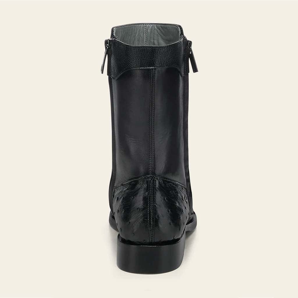 Franco Cuadra Collection Ostrich Short Boot FF212 - Black