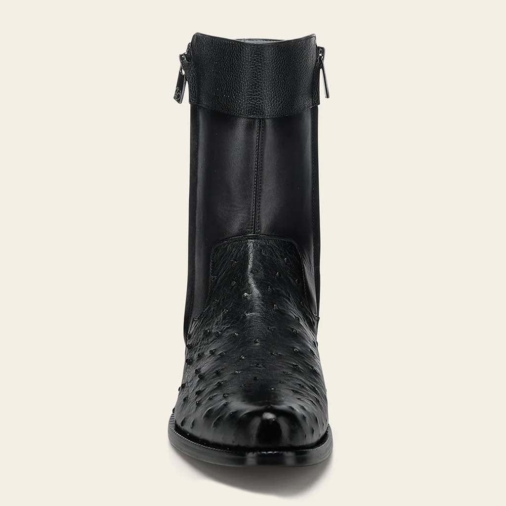 Franco Cuadra Collection Ostrich Short Boot FF212 - Black