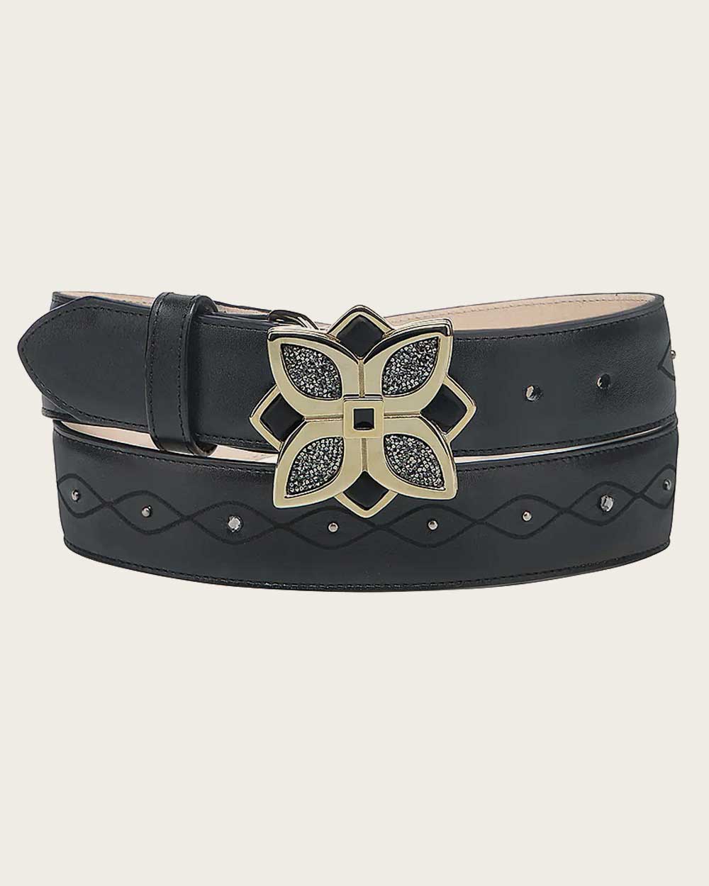 Cuadra Laser & Studs Belt BC394 - Black