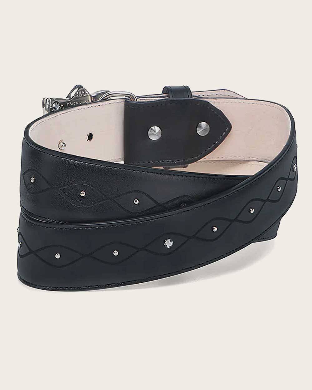 Cuadra Laser & Studs Belt BC394 - Black