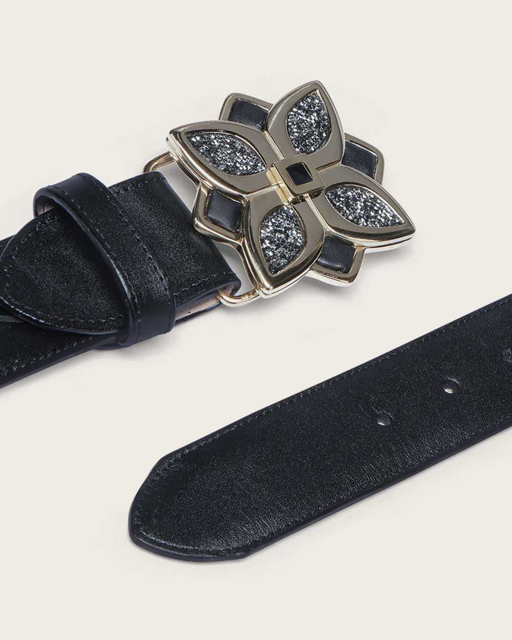 Cuadra Laser & Studs Belt BC394 - Black