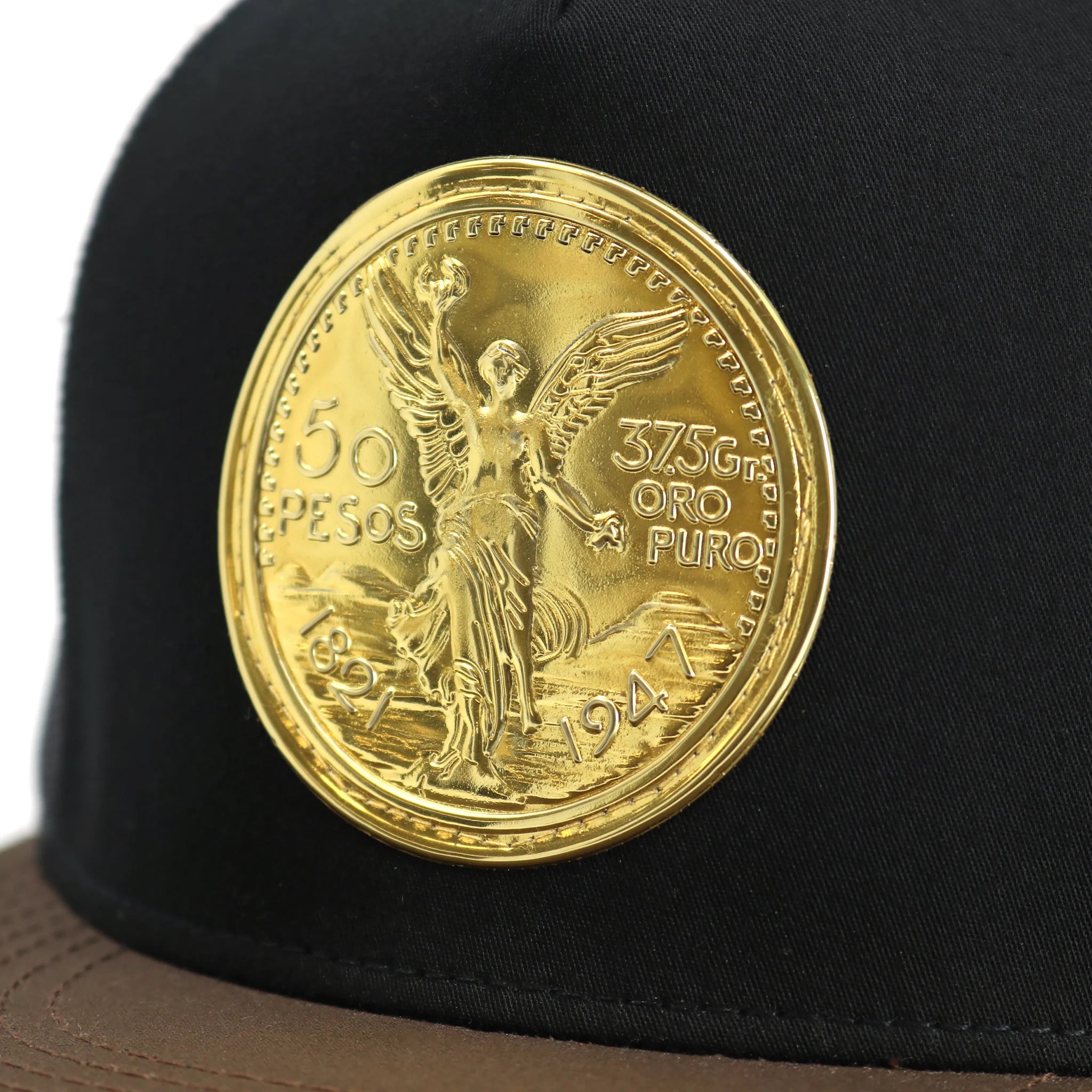 El Viejon Brand Cente Black Flat Visor Hat