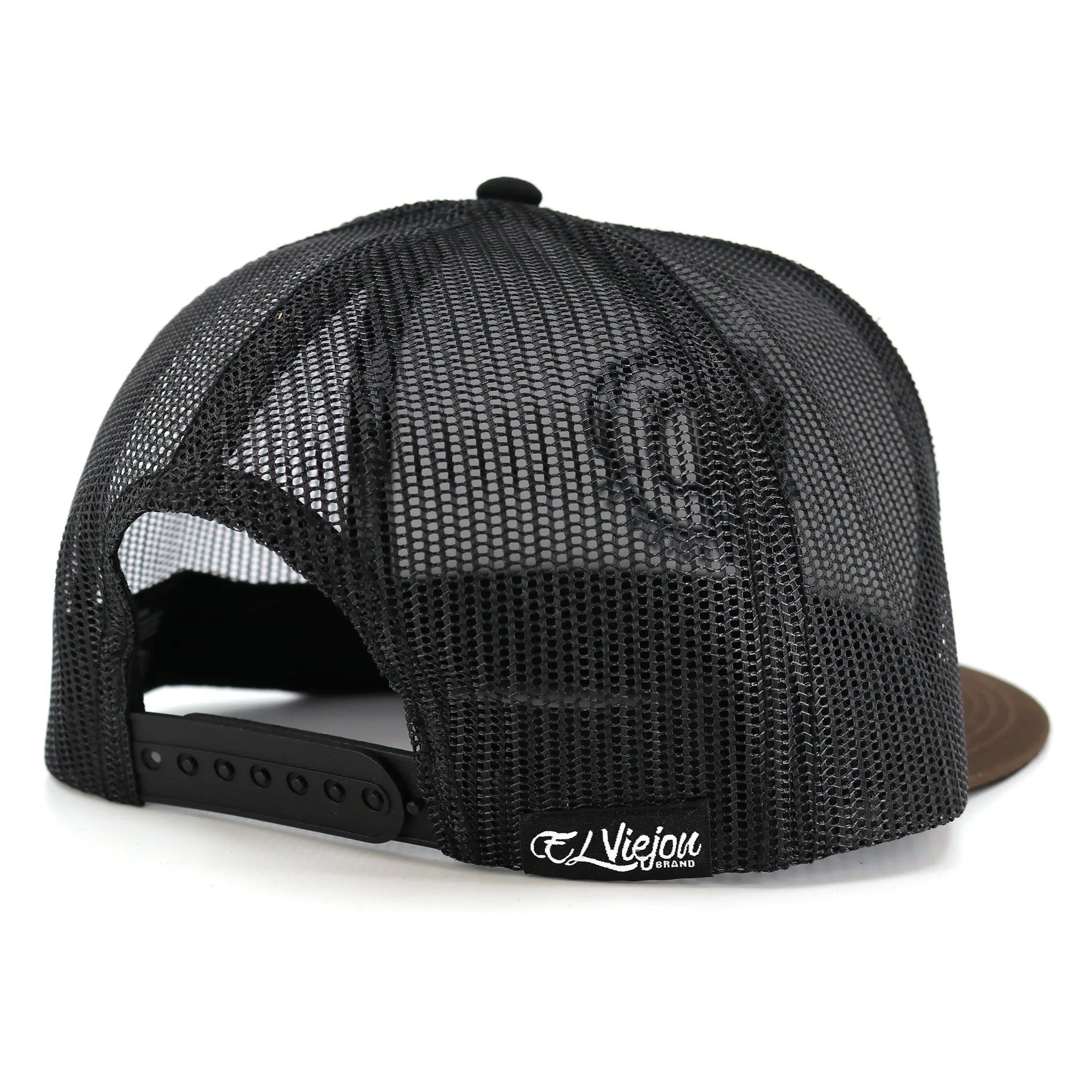 El Viejon Brand Cente Black Flat Visor Hat