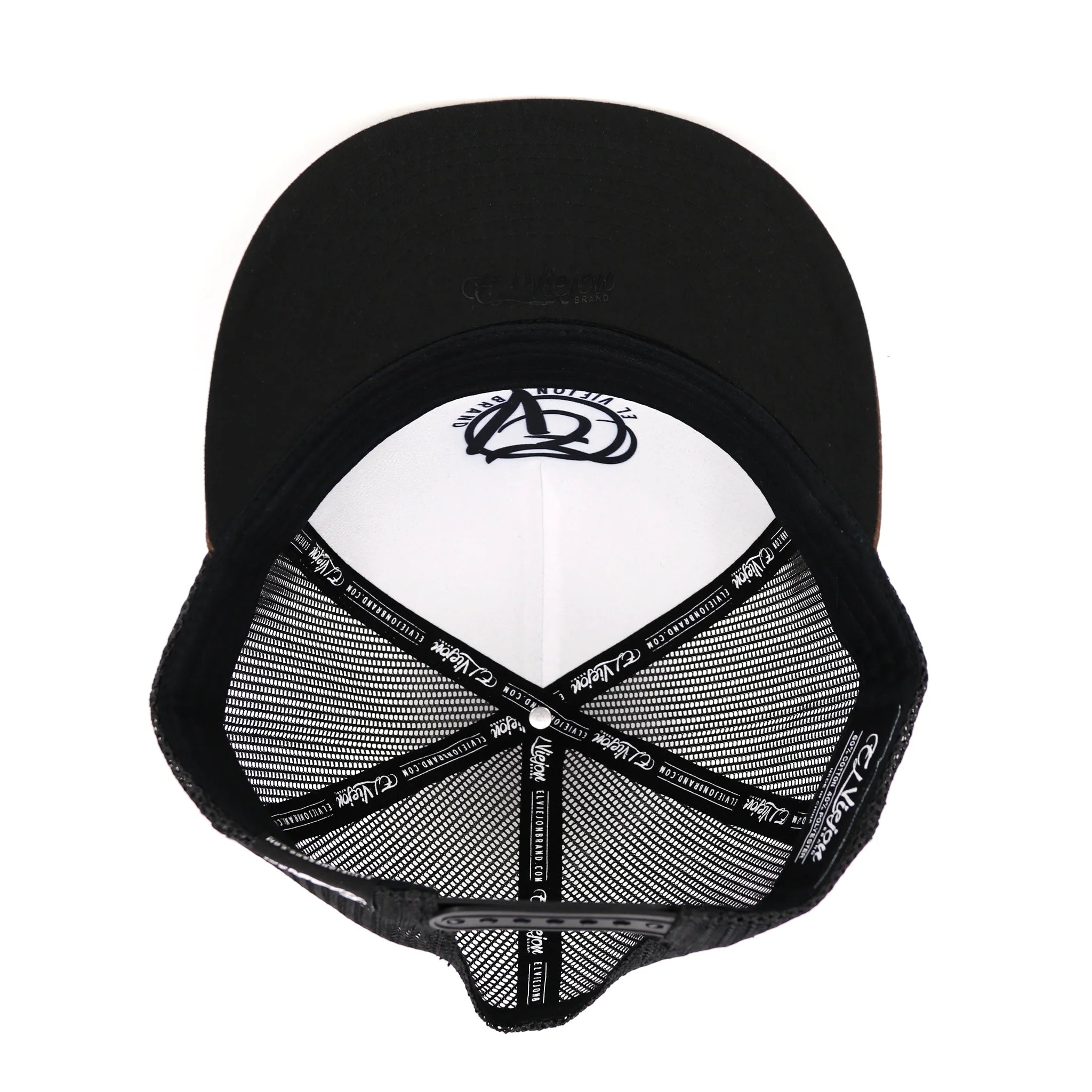 El Viejon Brand Cente Black Flat Visor Hat