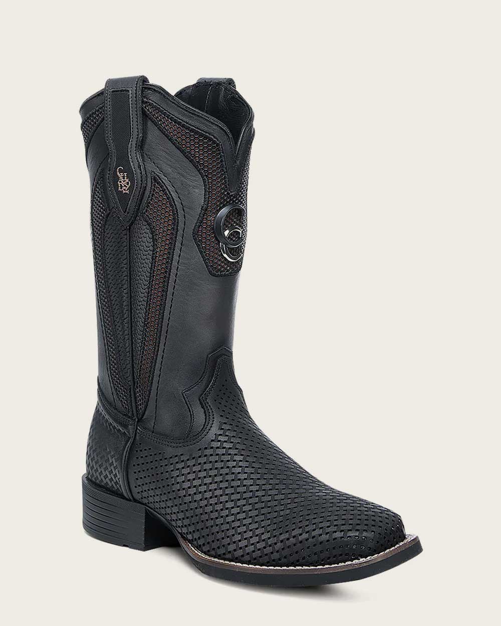 Cuadra Men's Embroidery & Laser Square Toe CU985 - Gris Oxford