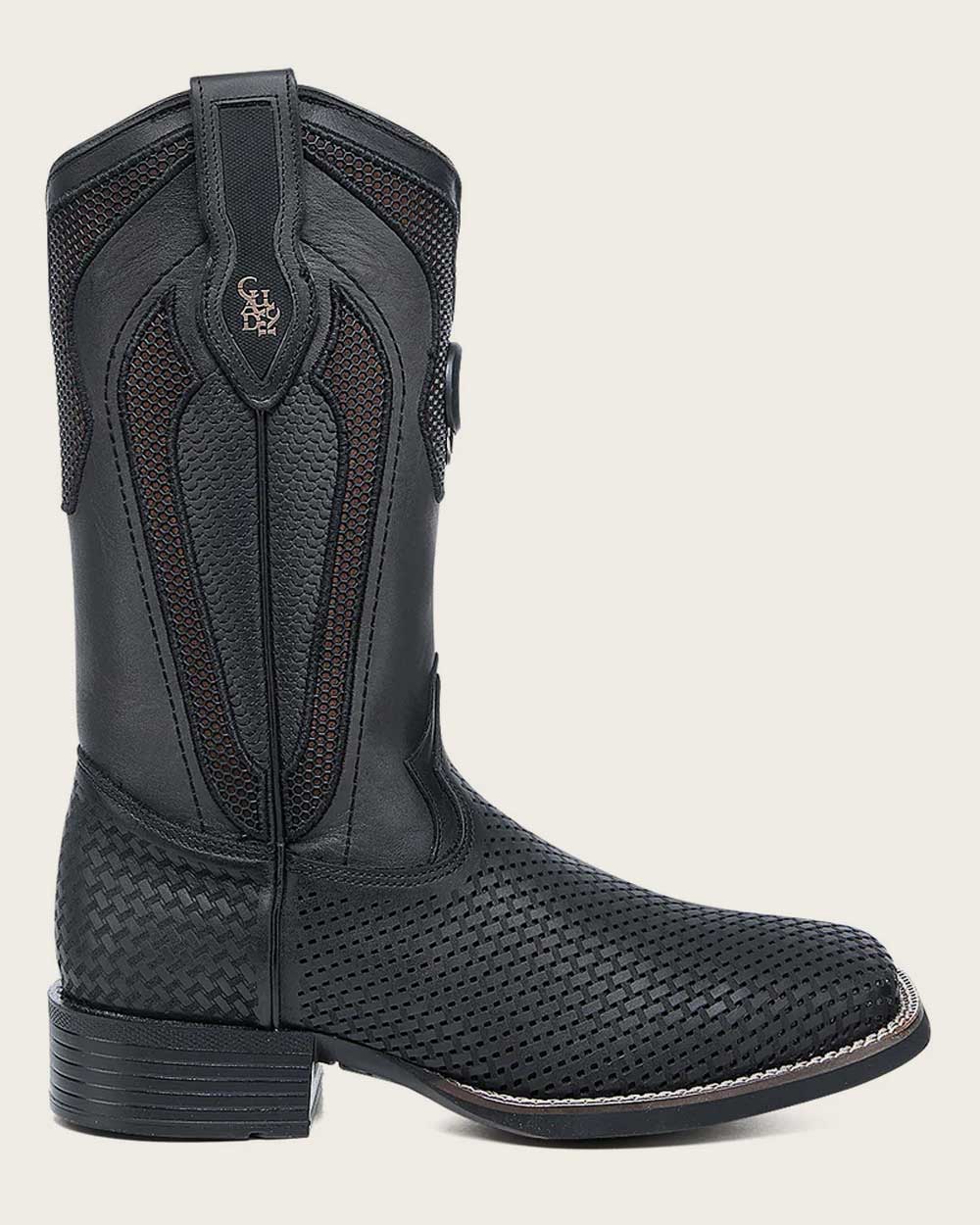 Cuadra Men's Embroidery & Laser Square Toe CU985 - Gris Oxford