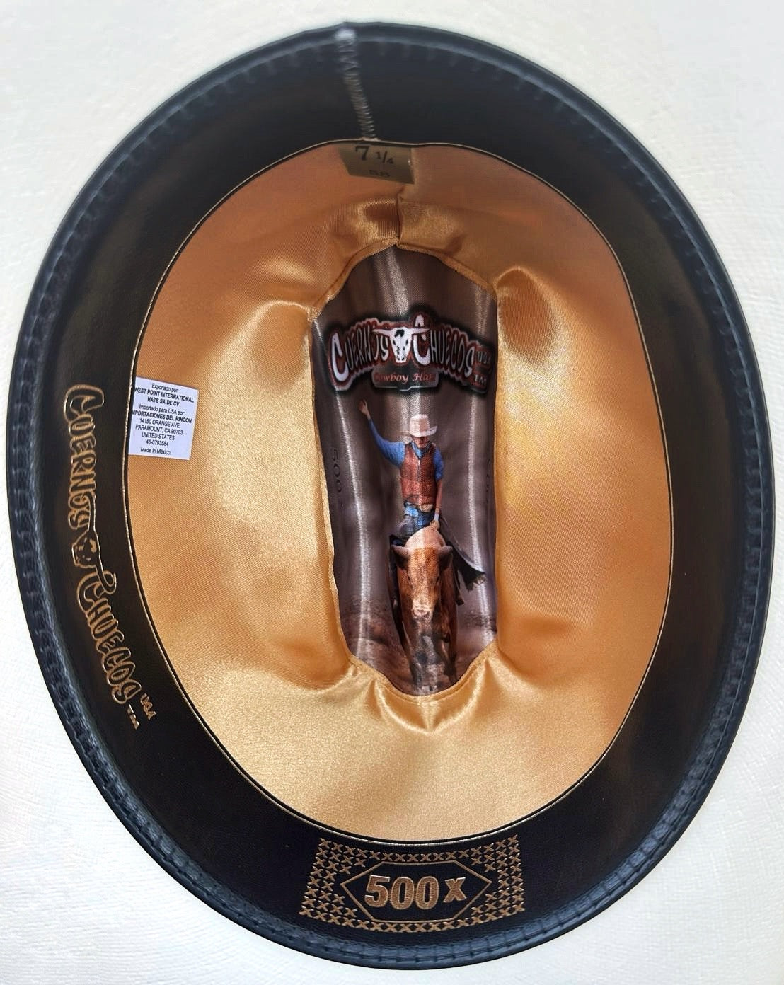 Sombrero Cuernos Chuecos 500x Ranch Toquilla Avestruz Negra