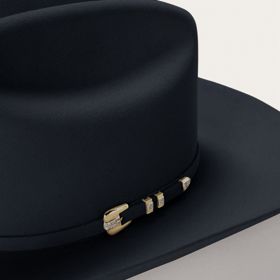 Stetson 1000x Diamante Felt Hat 4" Brim - Black