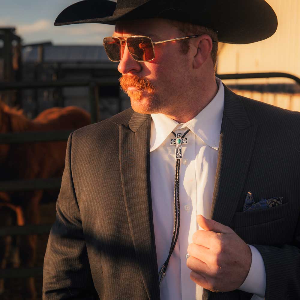 Montana Everlasting Faith Cross Bolo Tie BT6181