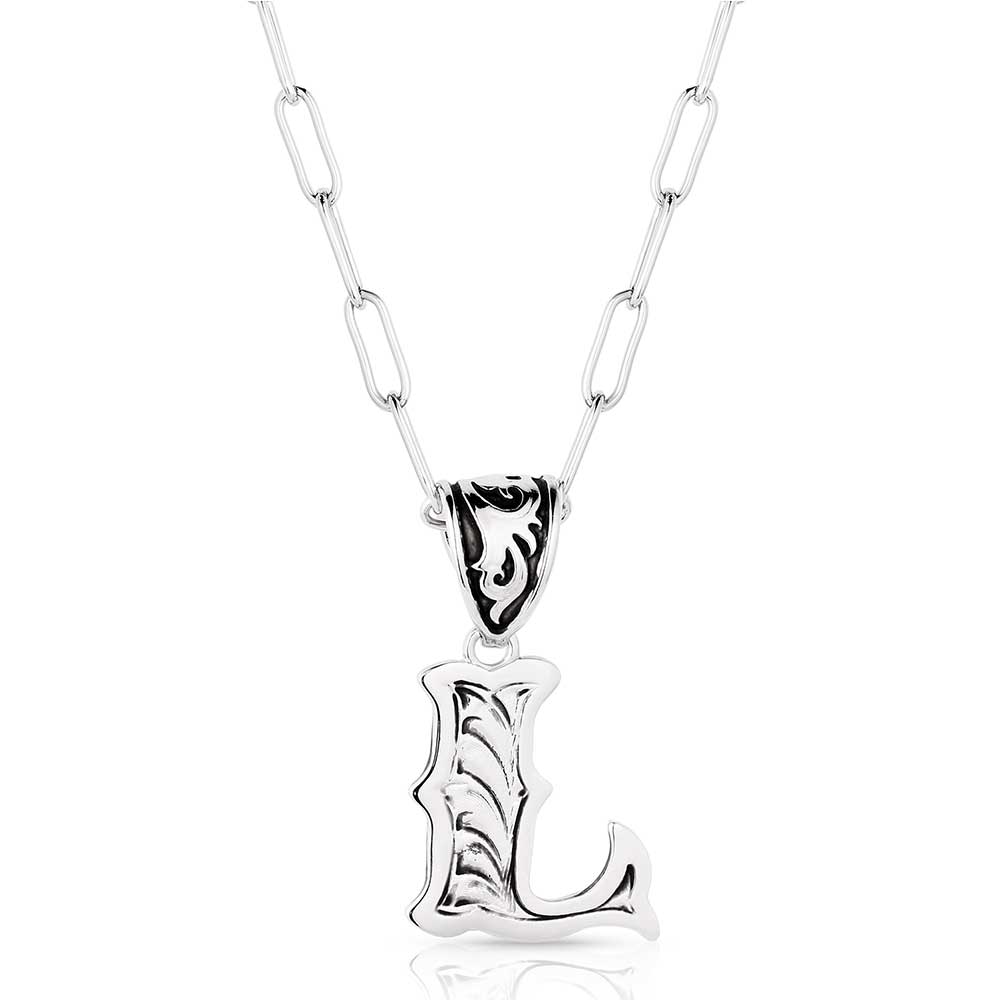 Montana Western Initial "L" Necklace NC6096
