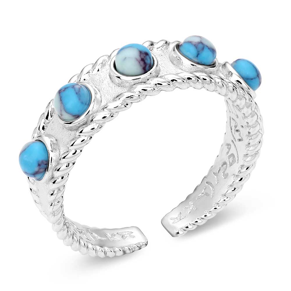 Montana Pebbled Turquoise Wrap Ring RG6216