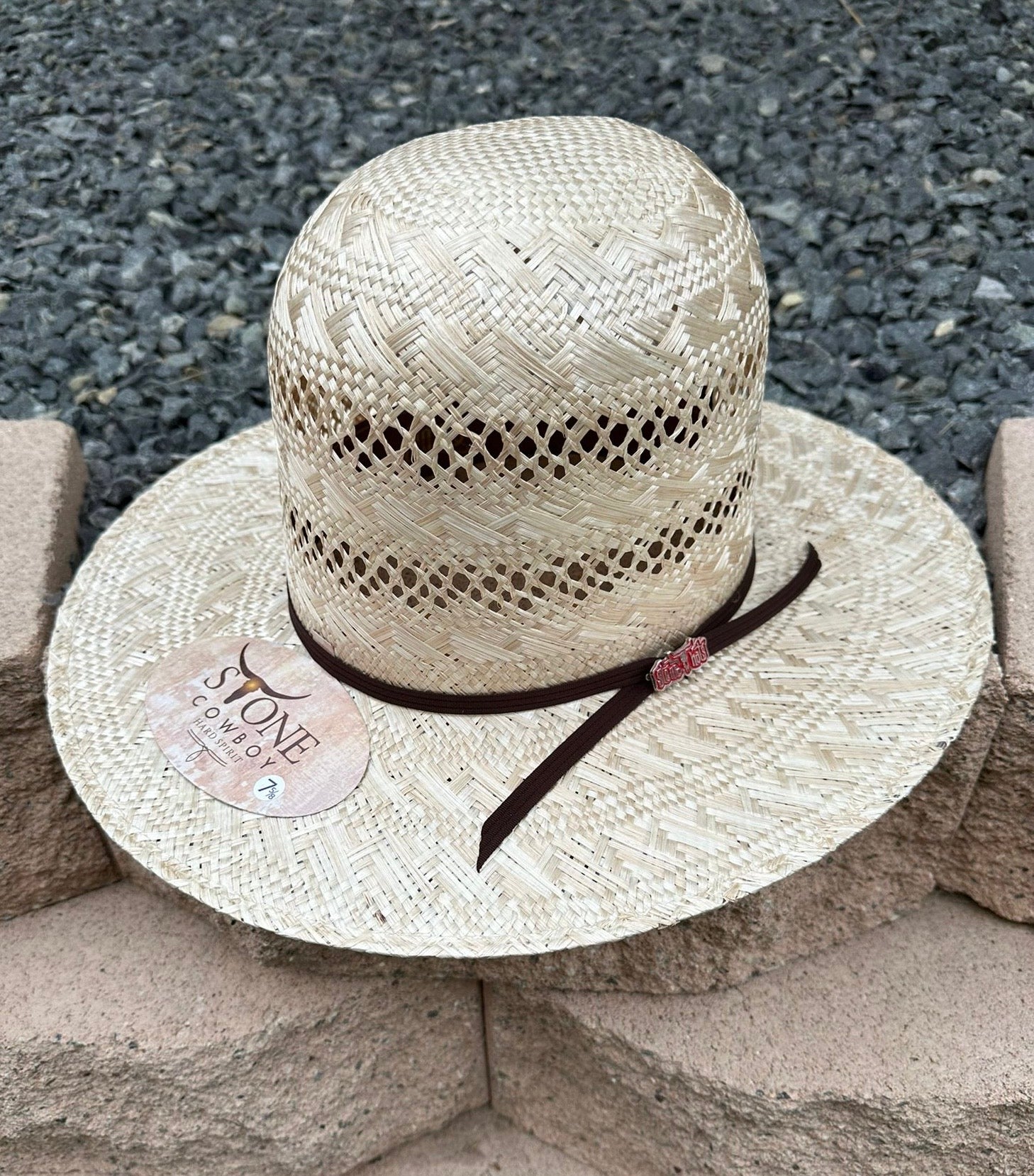 Stone 6x Sisol Open Crown Straw Hat
